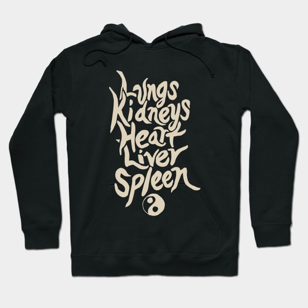 Five Major Organs Hoodie by hybridgothica